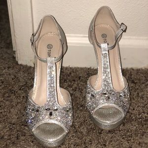 silver heels